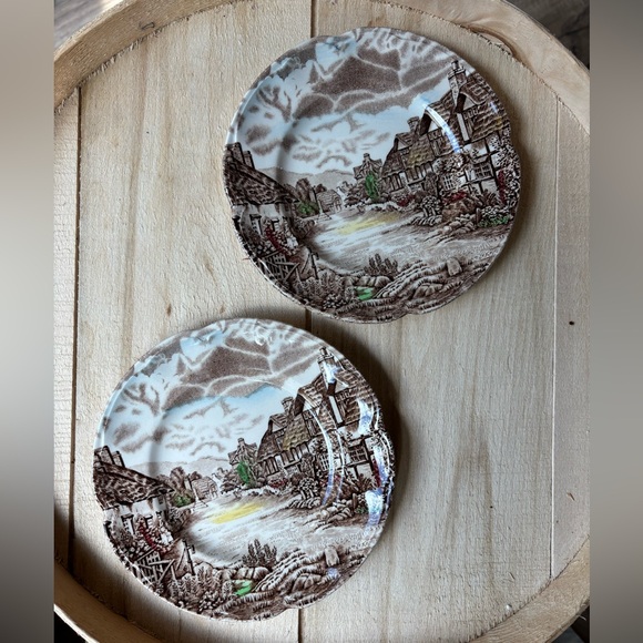 Set 2 Johnson Bros Old English Countryside Bread Butter Plates Thanksgiving - Picture 5 of 6